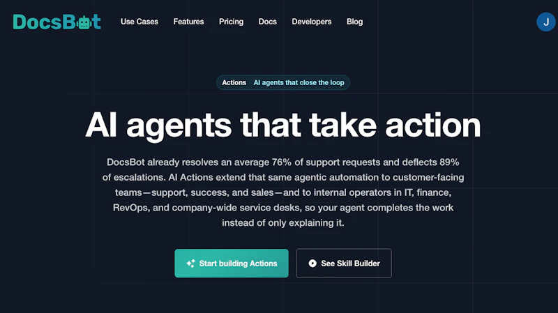 DocsBot Actions screenshot 2