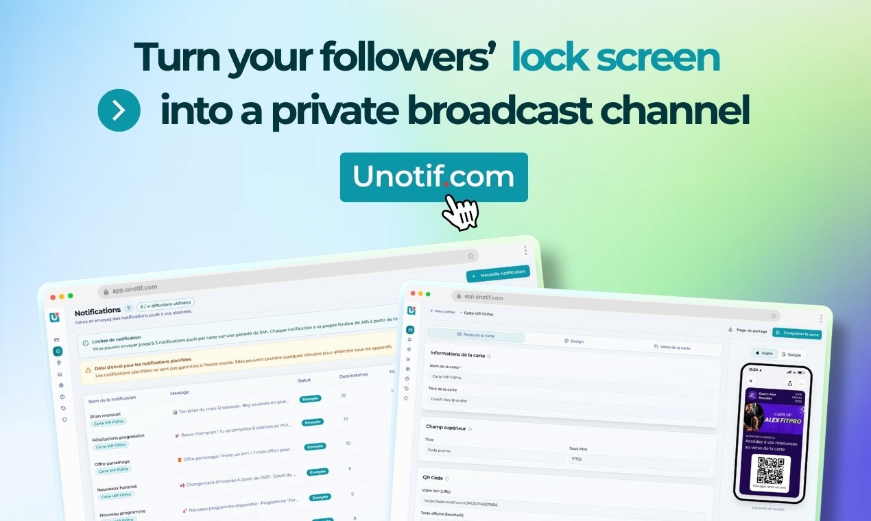 Unotif - Main product screenshot demonstrating key features and user interface