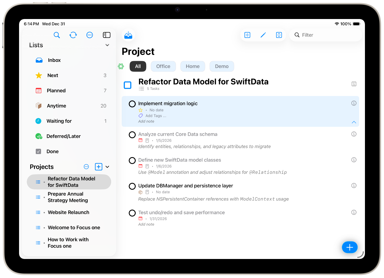 Focus one - Task Manager (Beta) gallery image