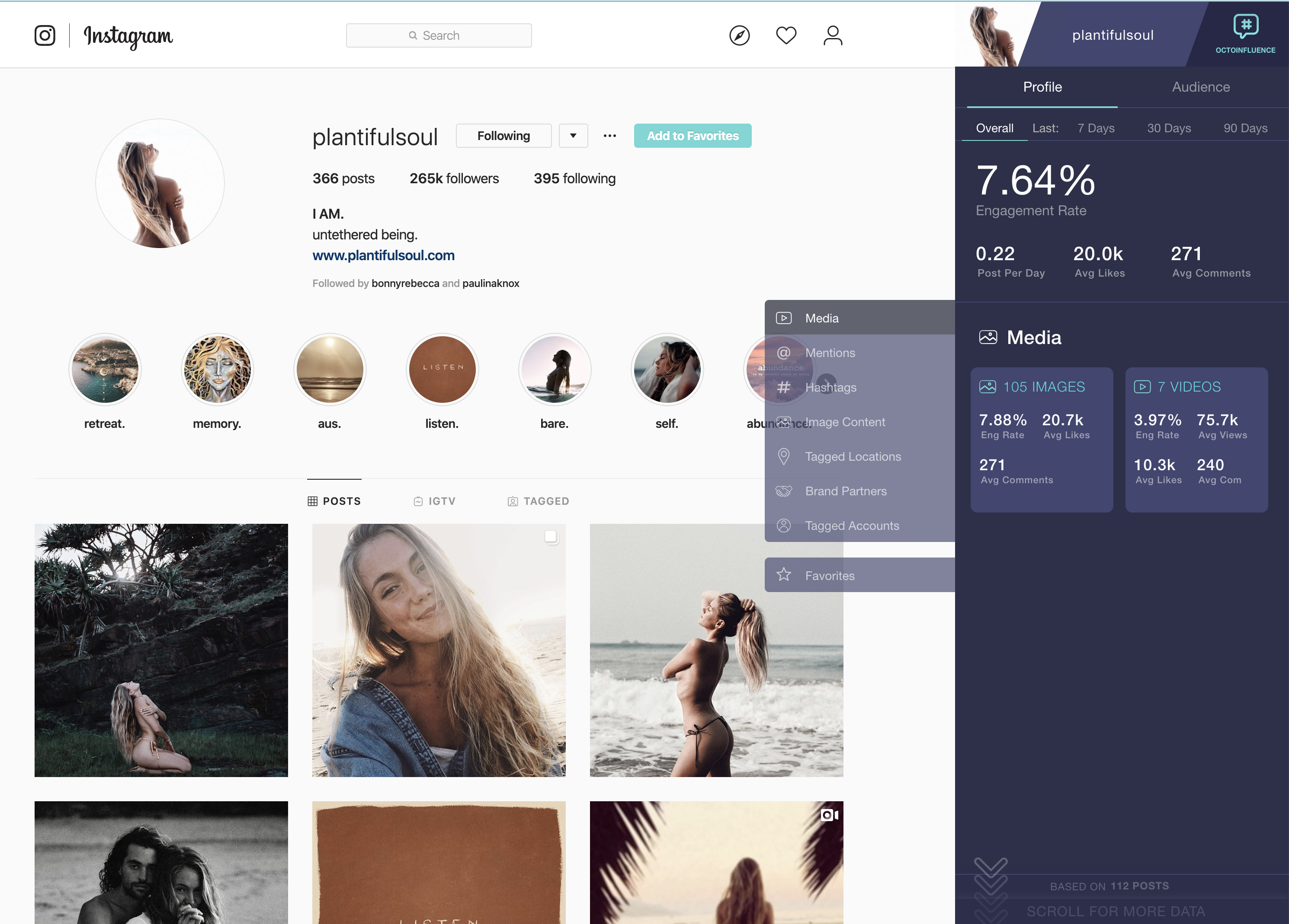 Influencer React gallery image