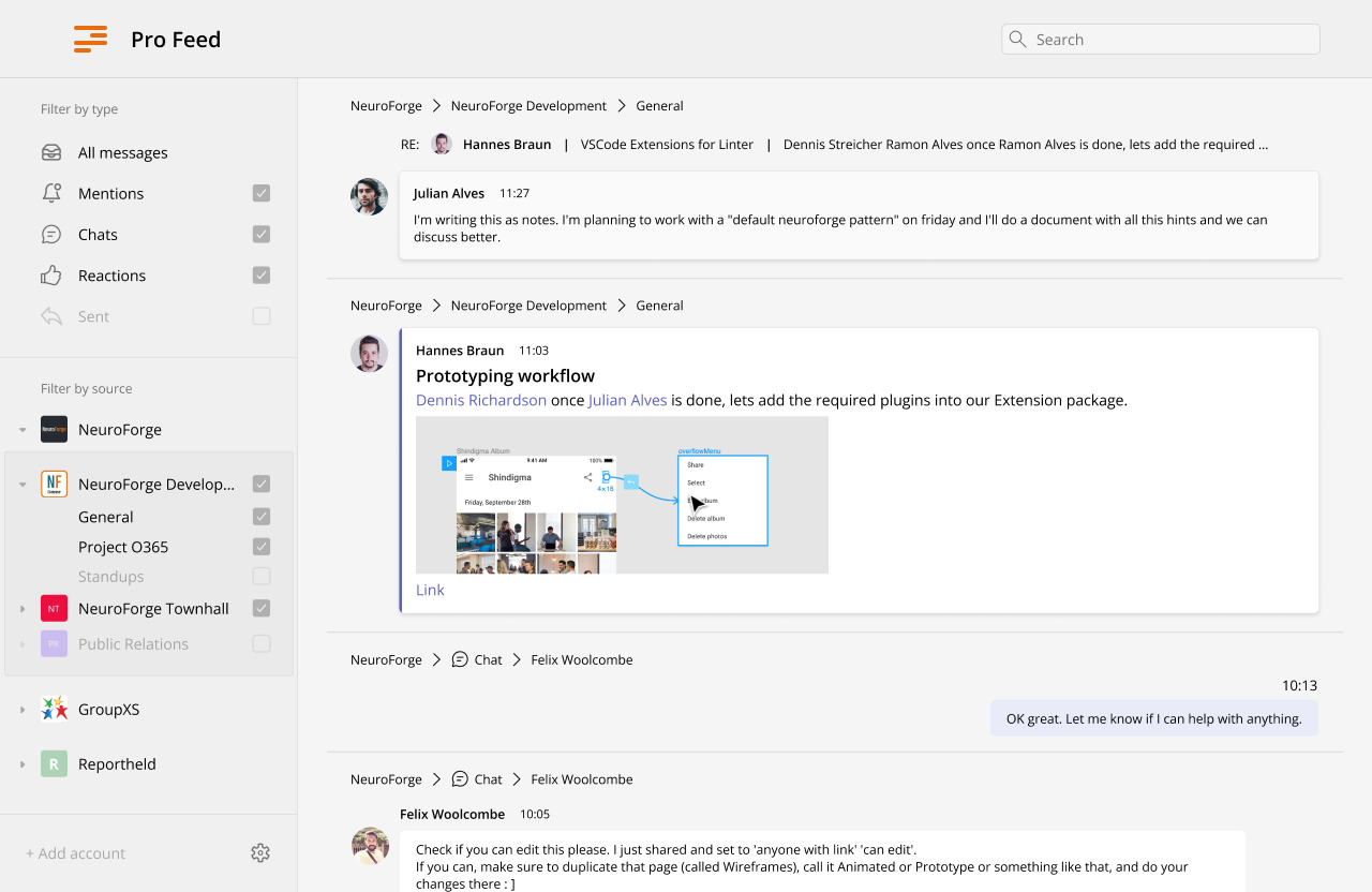Pro Feed - Multi -Teams Chat Feed media 2
