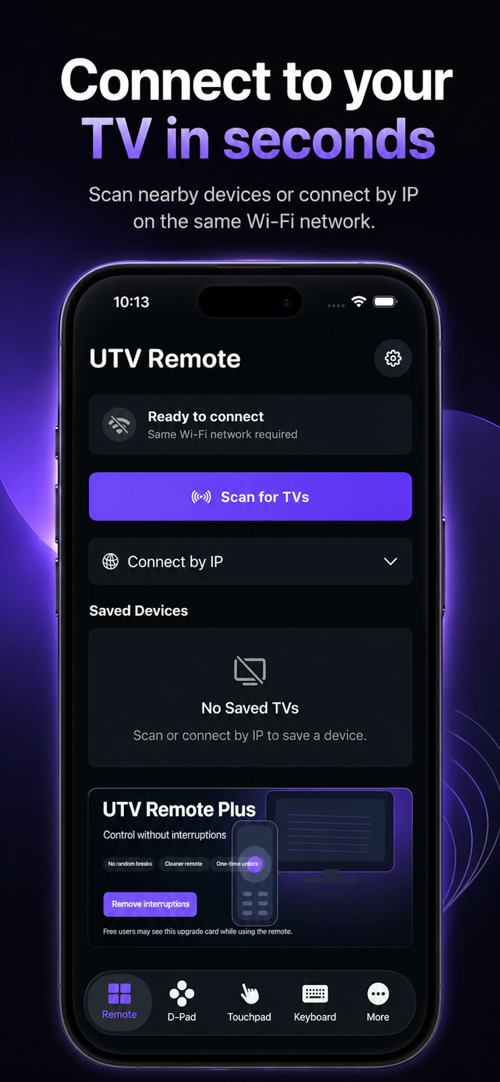 UTV Remote -Free Smart TV Remote Control screenshot 3