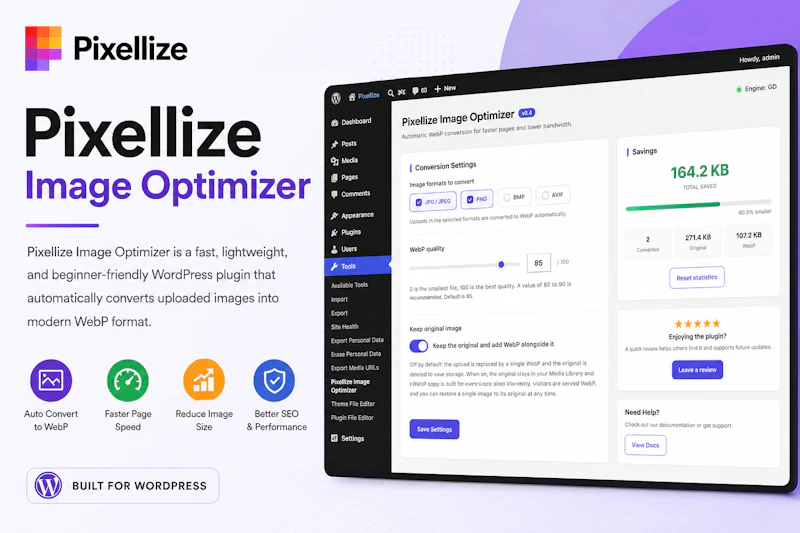 Pixellize Image Optimizer screenshot 1