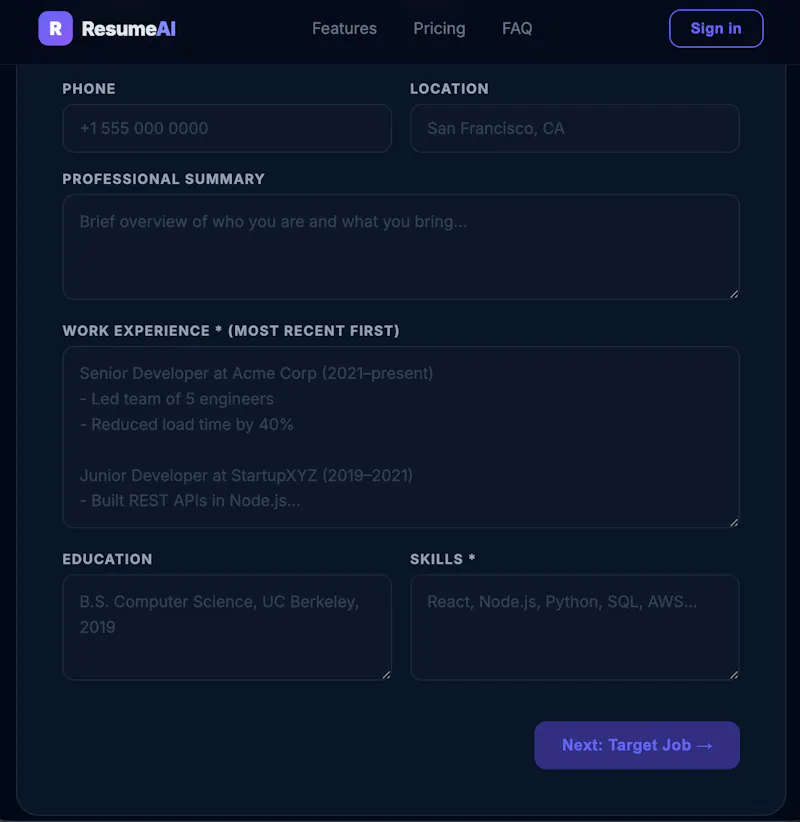 ResumeAI screenshot 2