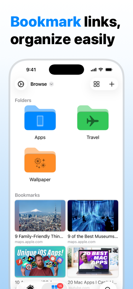 Bookmarks - URL Manager - Main product screenshot demonstrating key features and user interface
