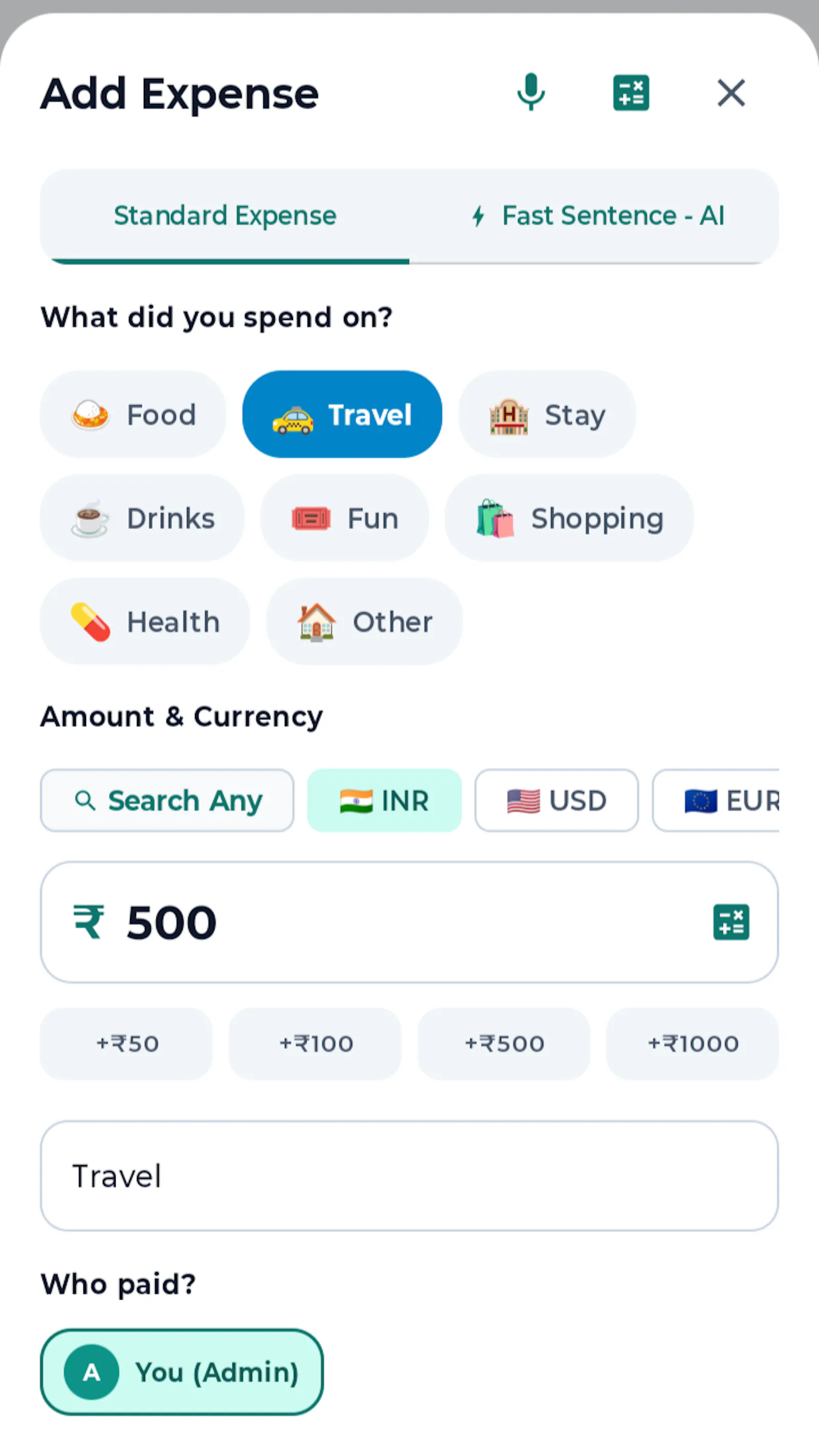 TripEx - Travel expense tracker App screenshot 2