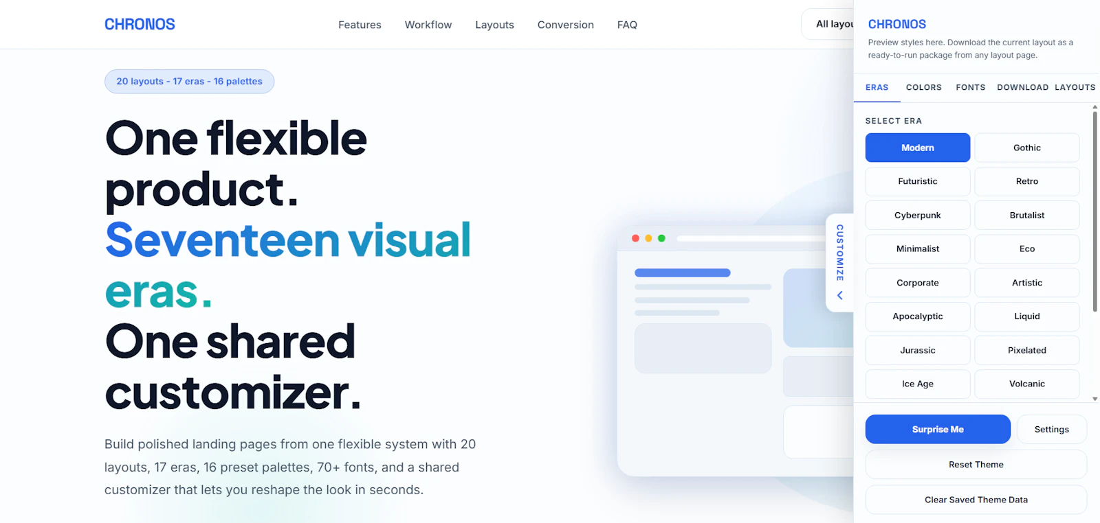 Chronos - Multi-Era HTML Template System screenshot 3