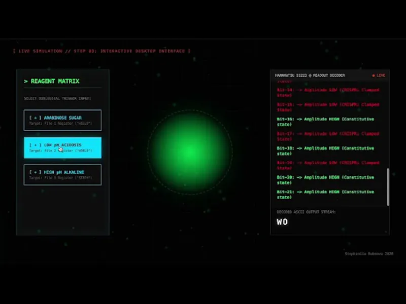 CELL//BIOLOGICAL DATA STORAGE SIMULATOR  screenshot 1 (video preview)
