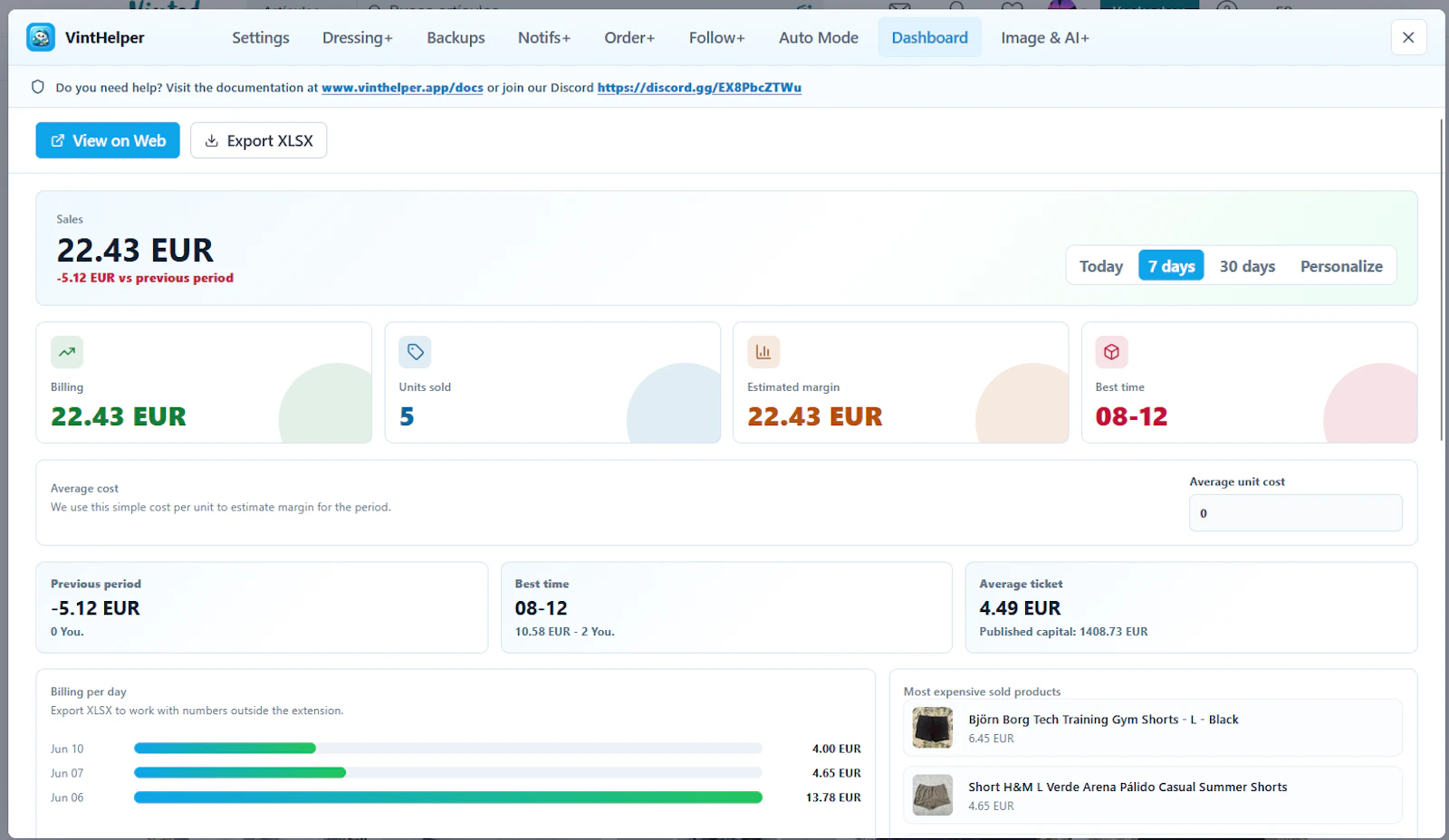 VintHelper screenshot 4