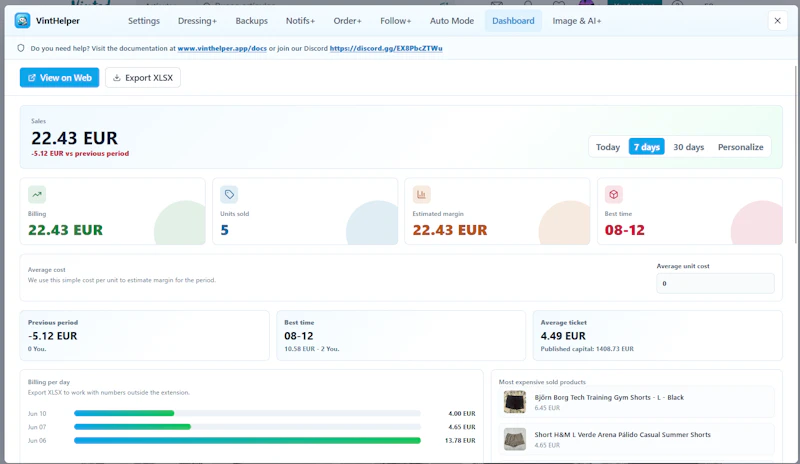 VintHelper screenshot 4