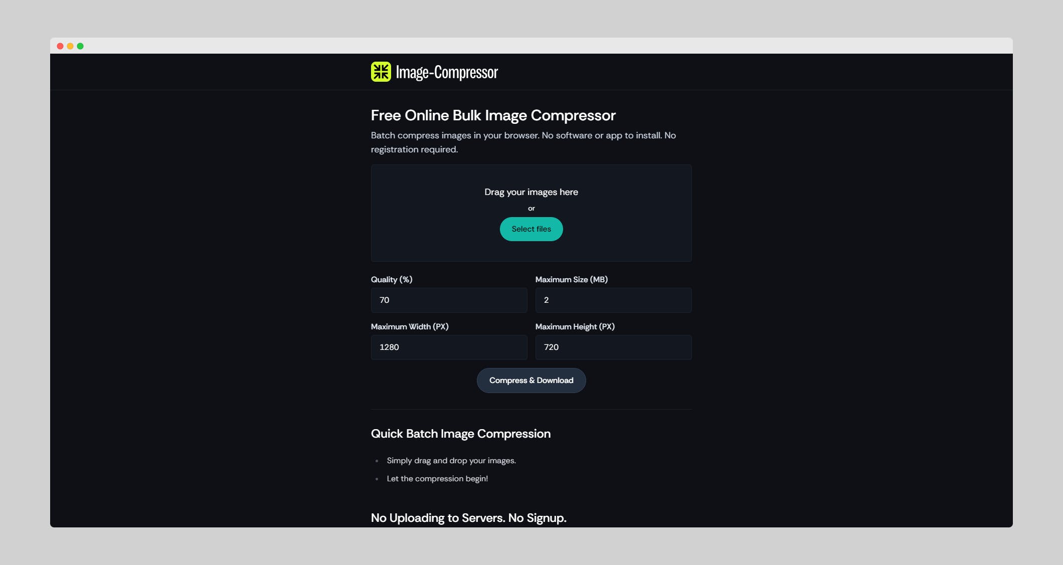 Free Online Bulk Image Compressor media 1