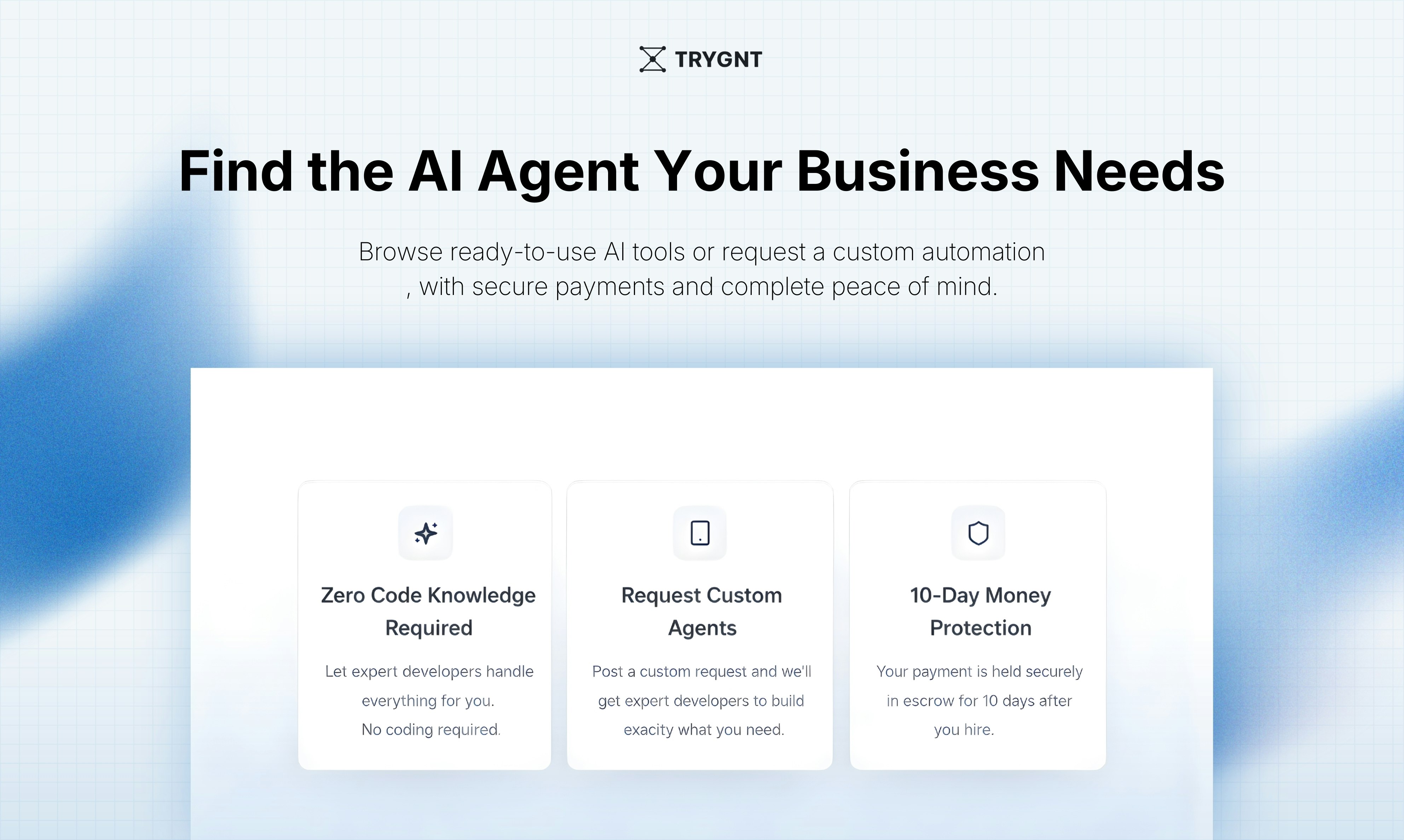 Trygnt - Screenshot 3 showing product features and functionality