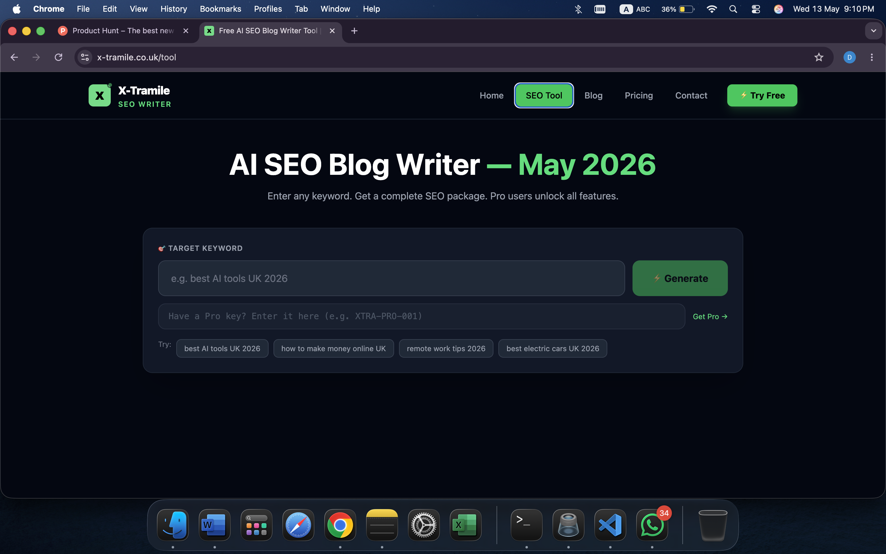 X-Tramile SEO Writer gallery image