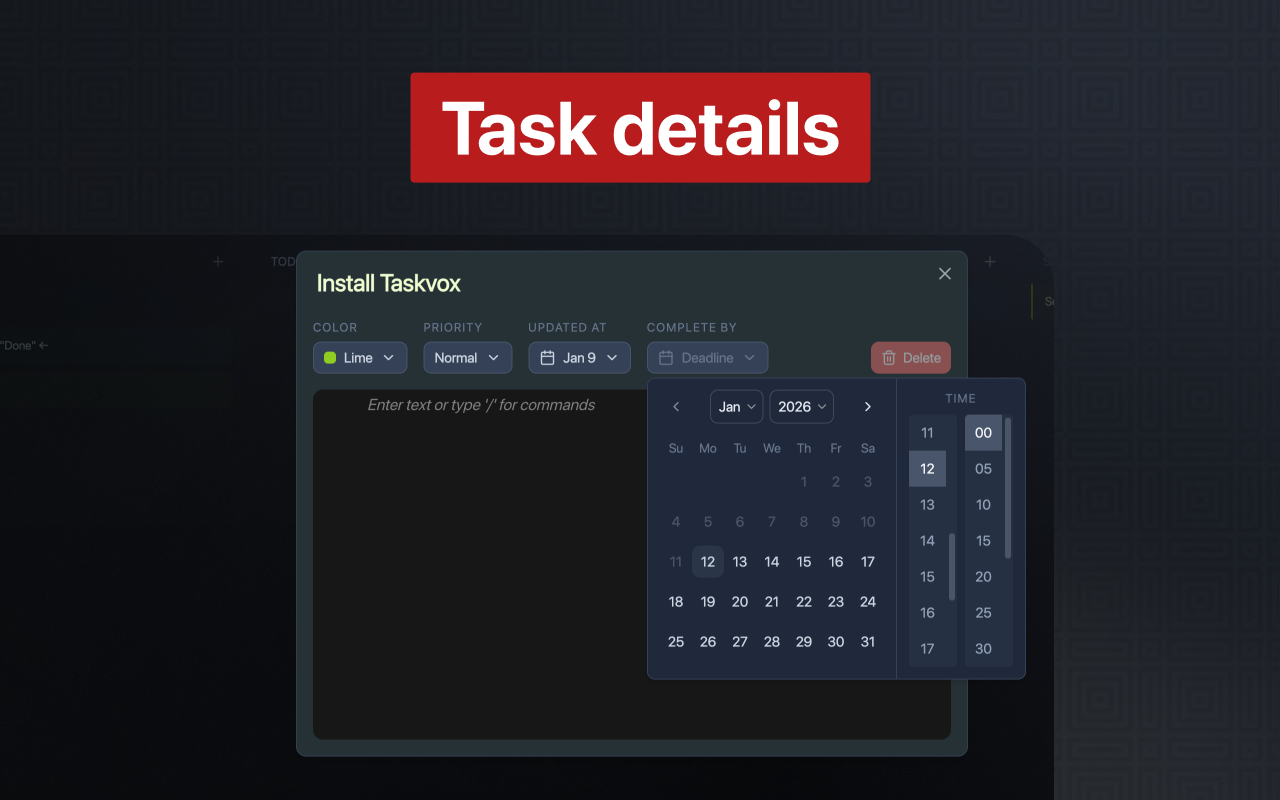Taskvox: Task Tracker + Heatmap gallery image