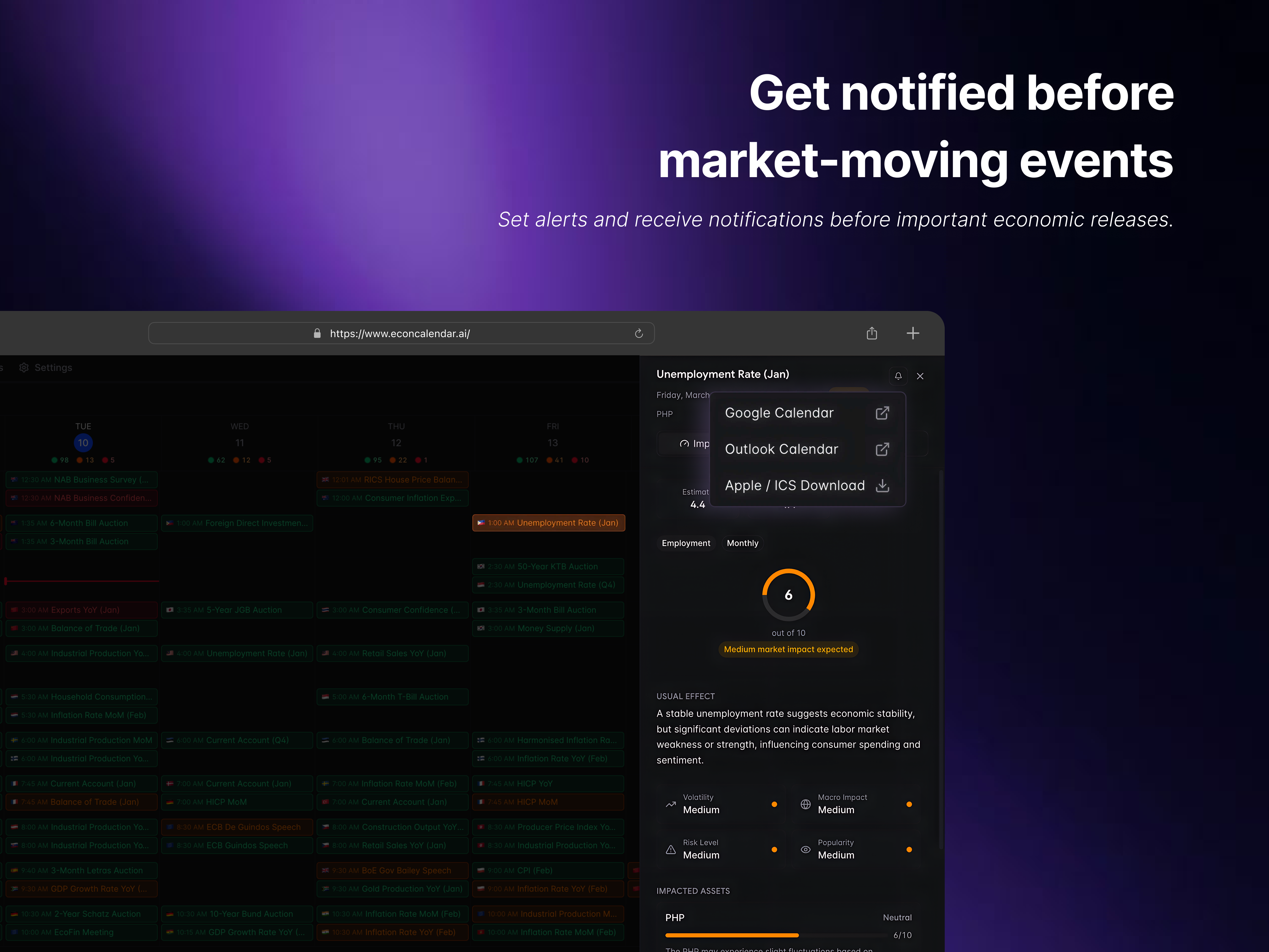 EconCalendar AI gallery image