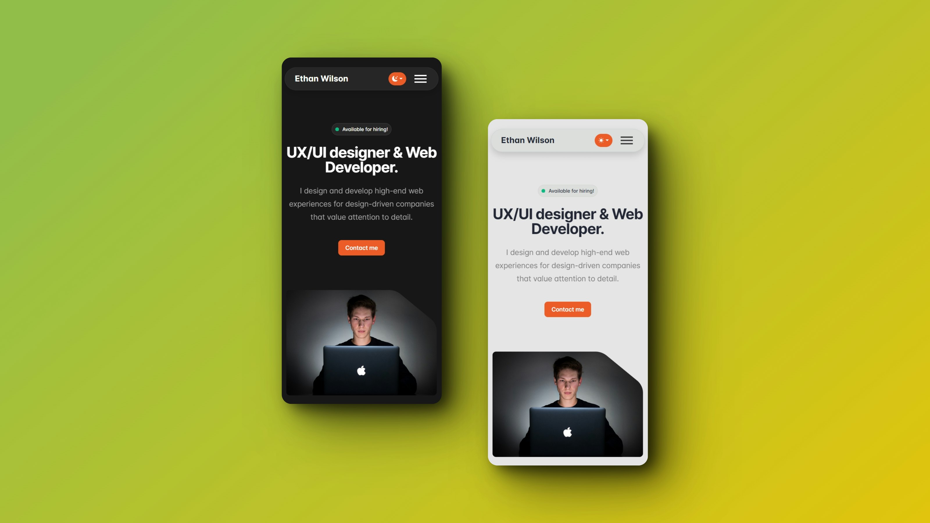 Eş - UX/UI Designer & Web Geliştiricisi HTML Portföy Şablonu medya 4