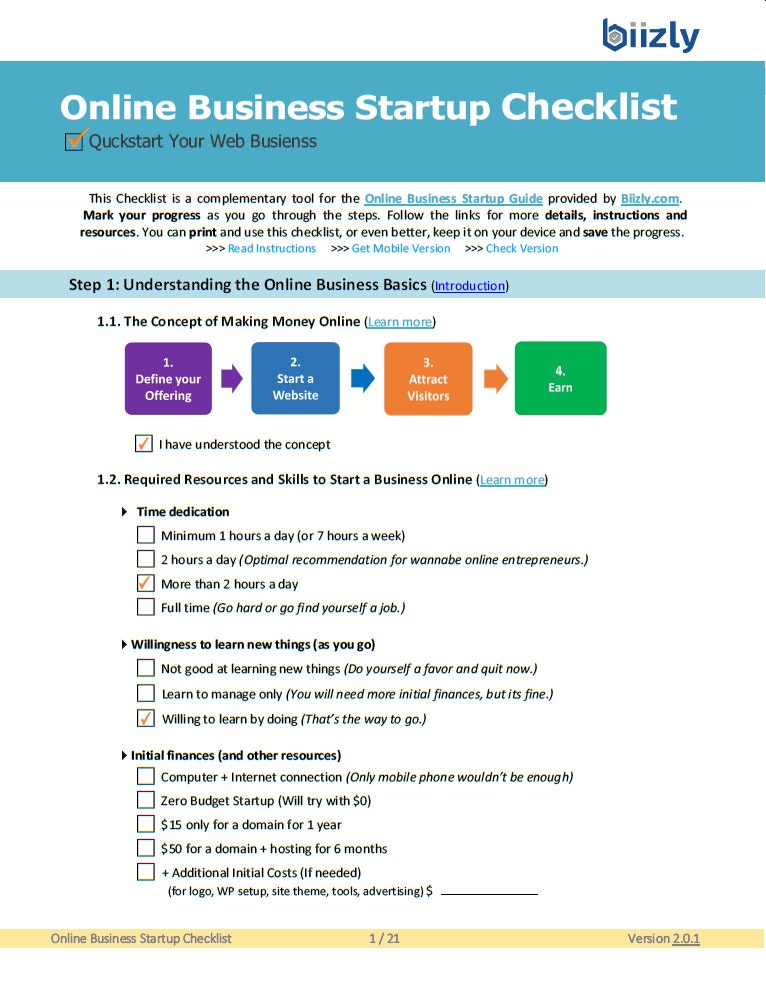 Online Business Startup Checklist gallery image