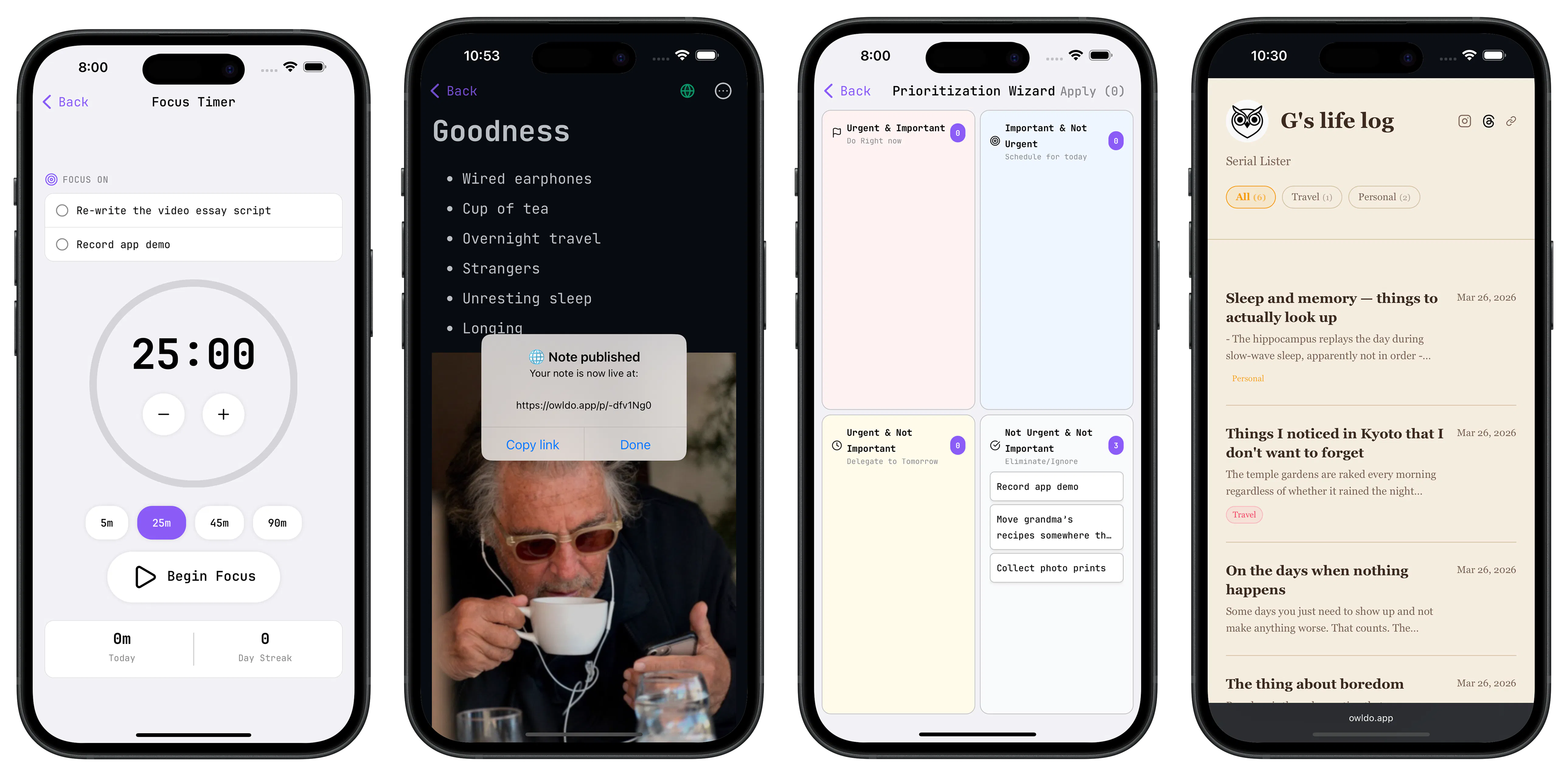 Owldo: Your second brain, made public gallery image