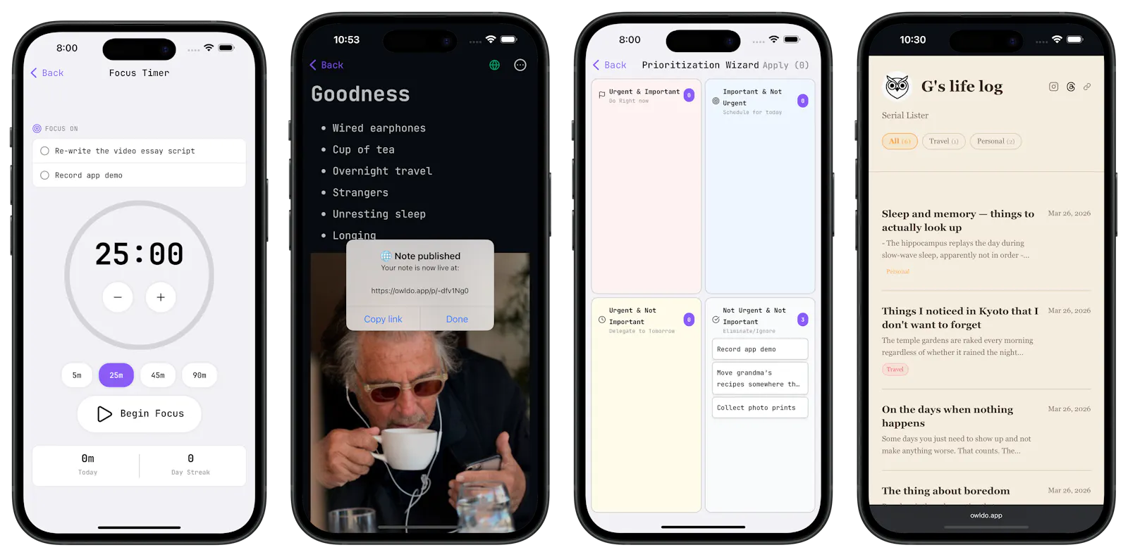 Owldo: Your second brain, made public screenshot 3