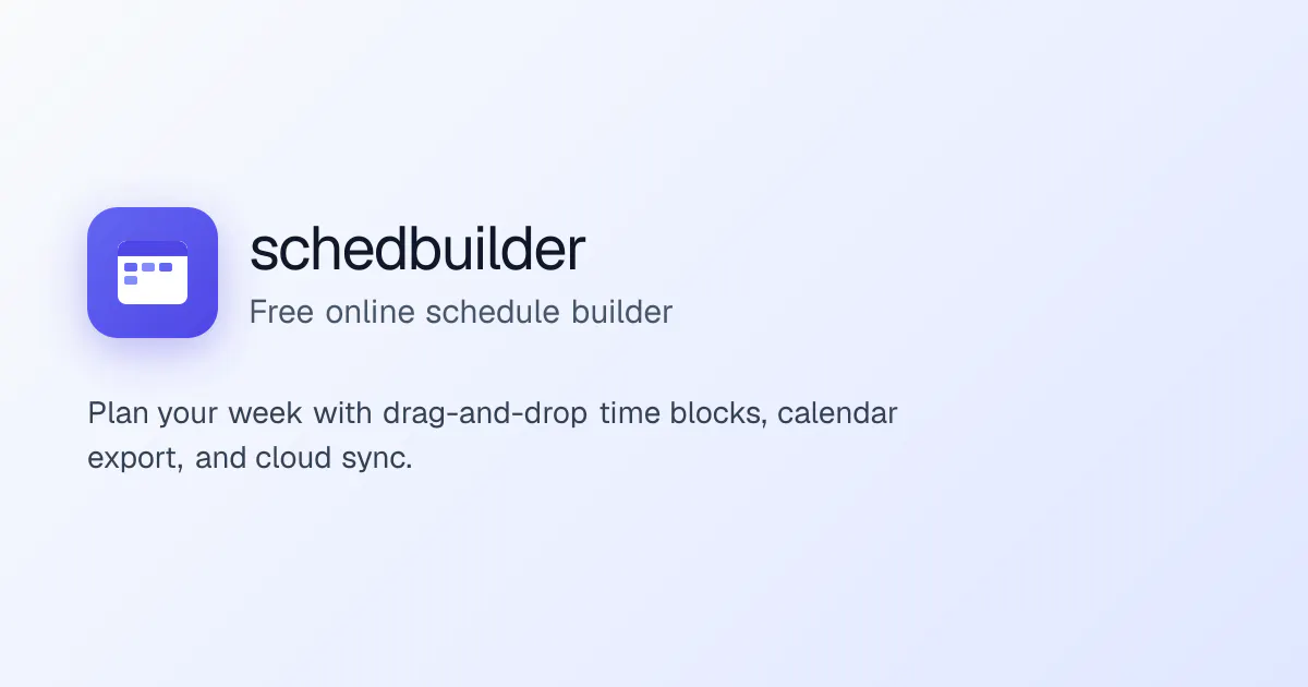 SchedBuilder – Smart Schedule Builder gallery image