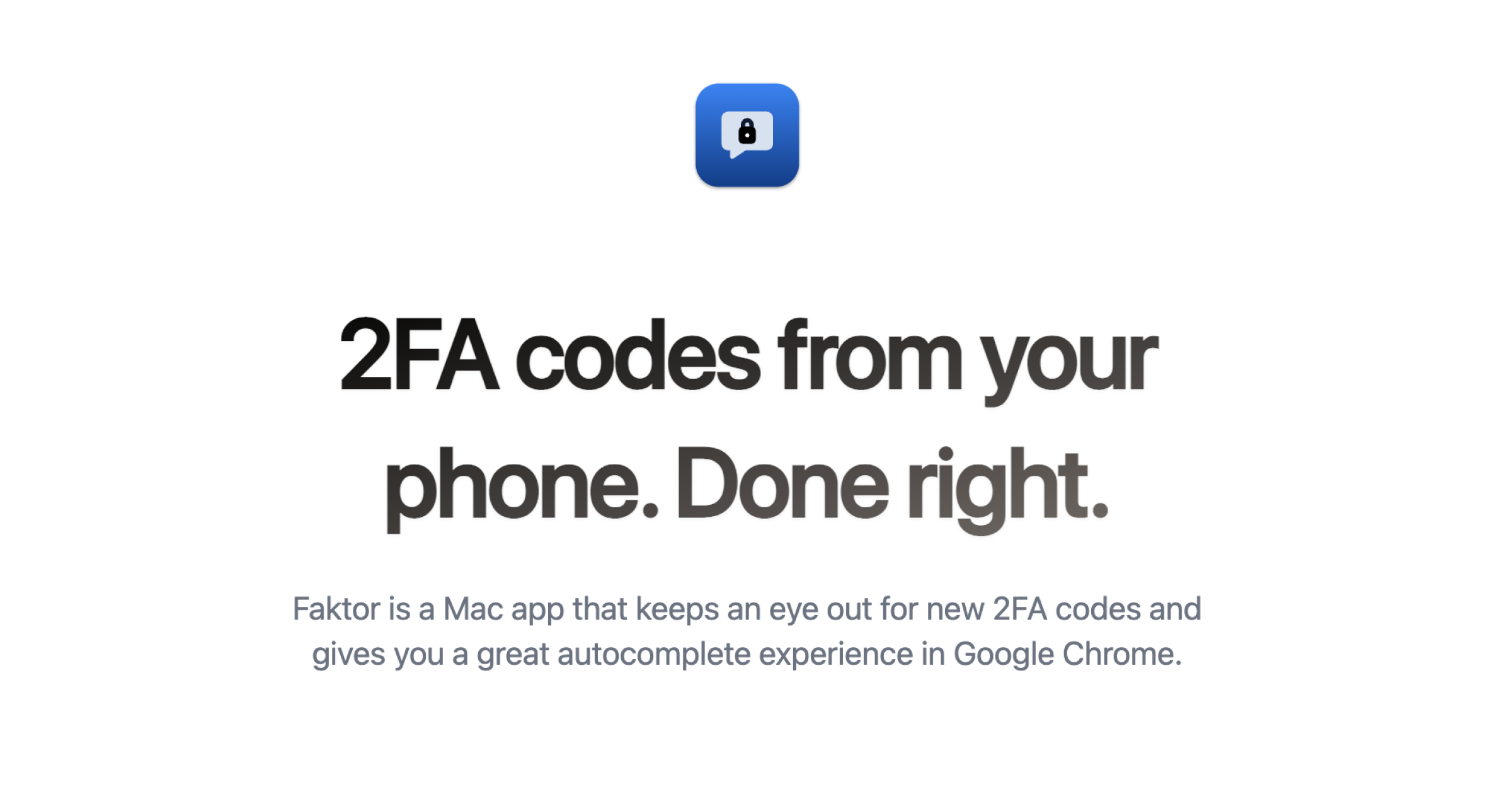 startuptile Faktor-The missing 2FA code autocomplete for Chrome