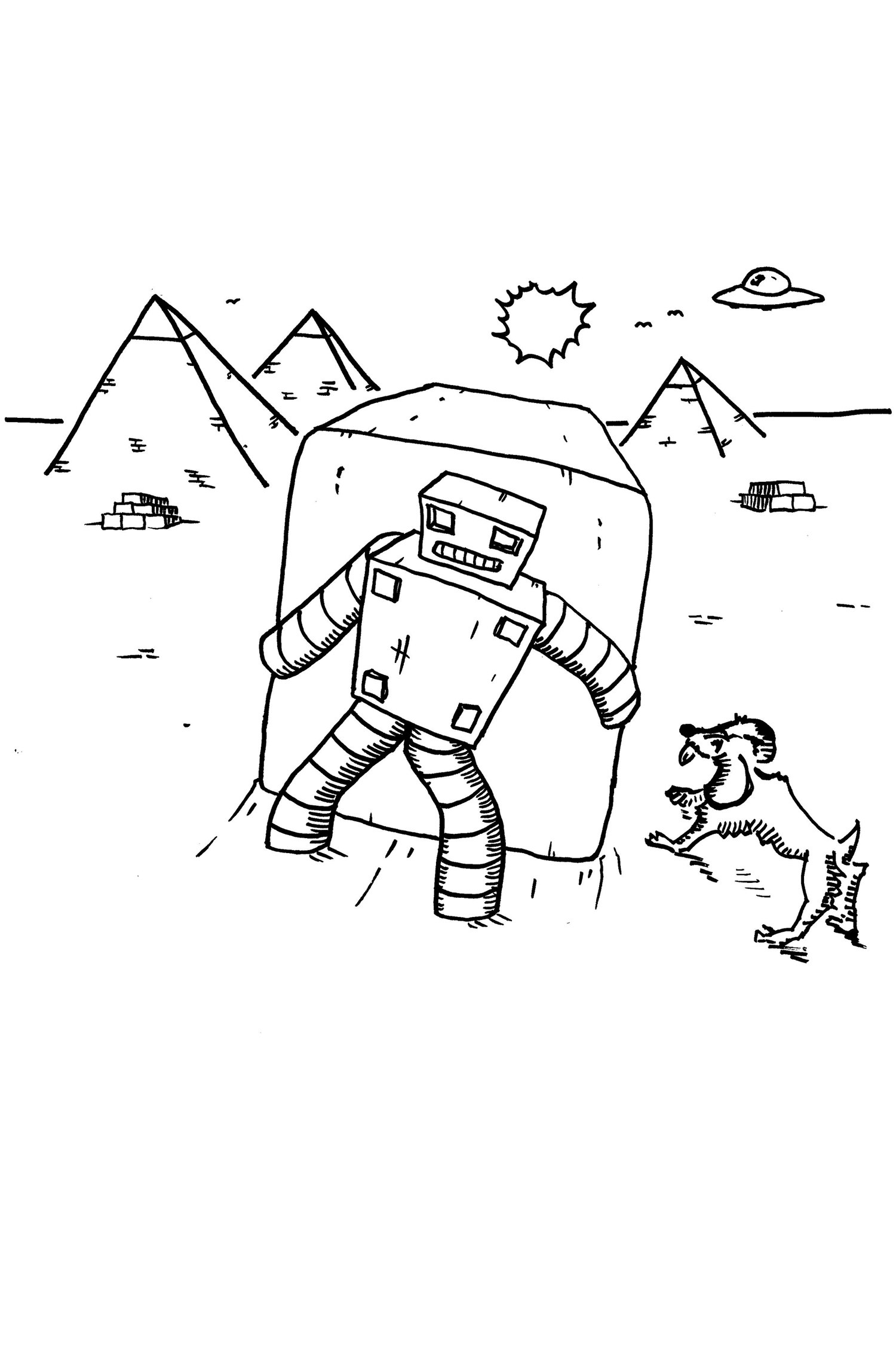 Robot and Puppy: The Coloring Book #1 gallery image