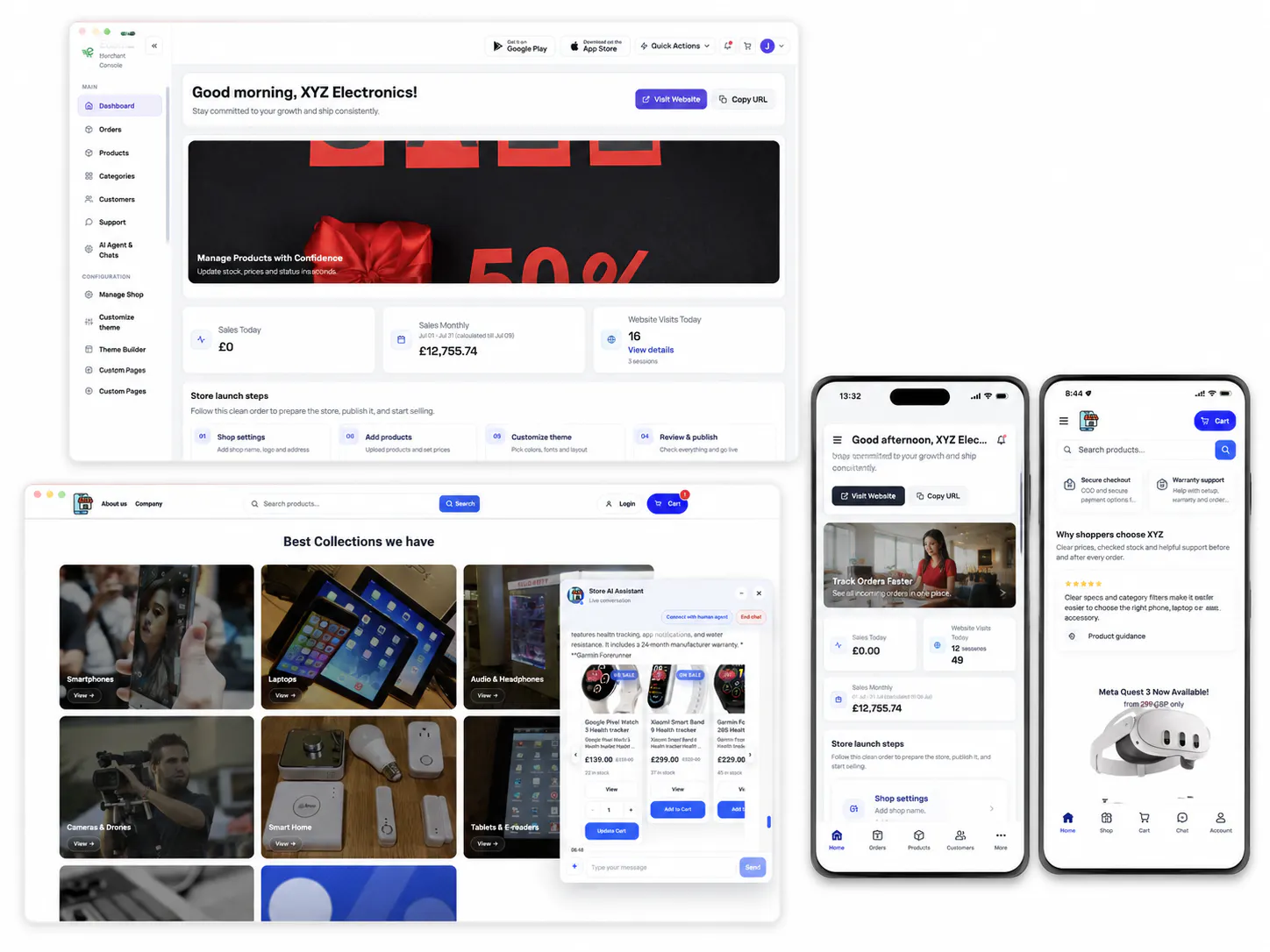 Ecomz AI Multi-Tenant SaaS Store Builder gallery image