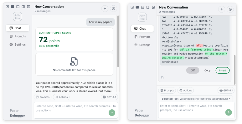 PaperDebugger gallery image