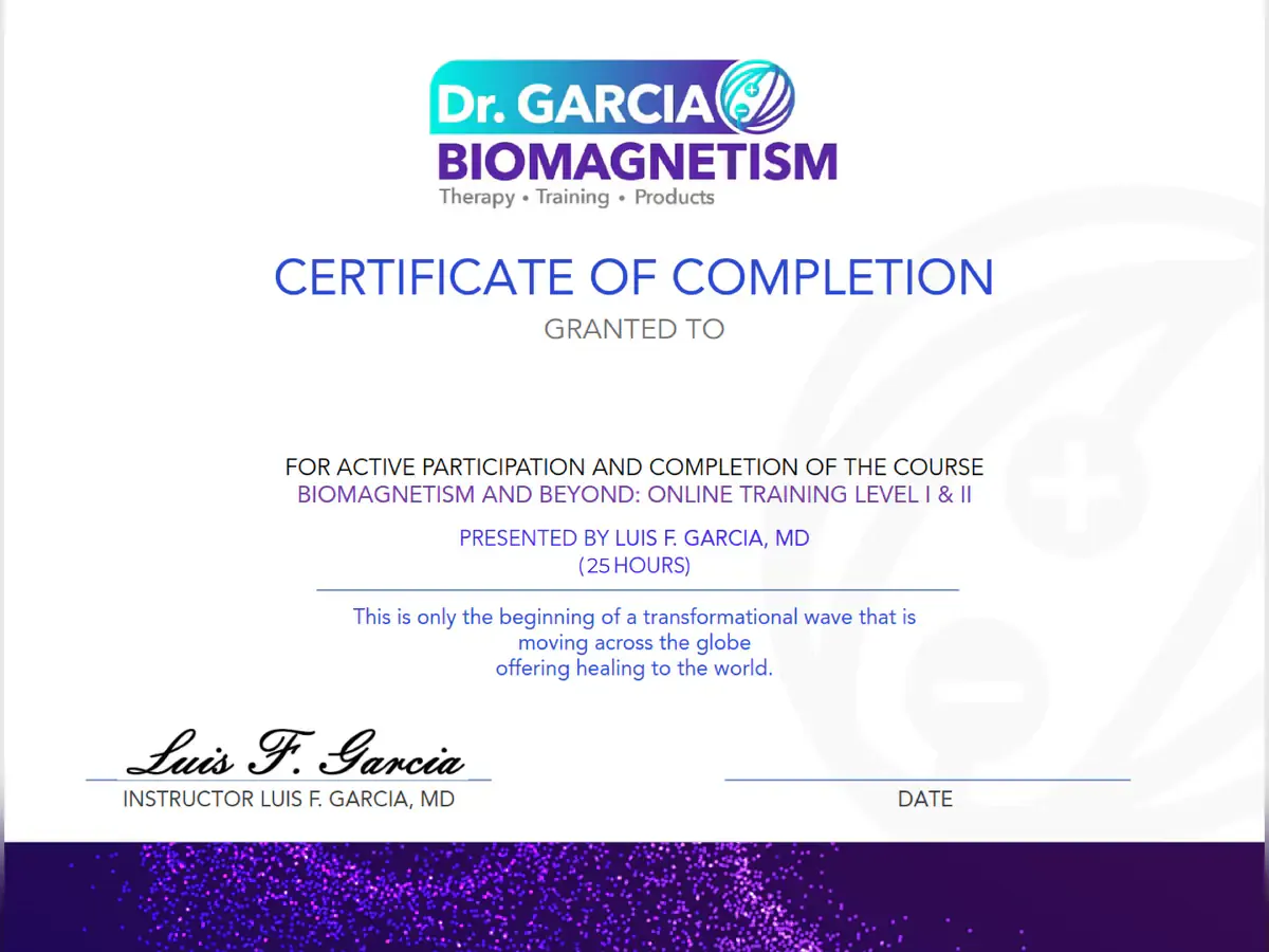 Dr. Garcia Biomagnetism Online Training gallery image