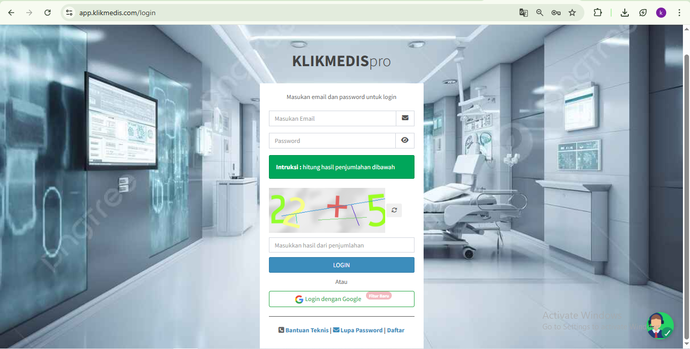 Klikmedis - Main screenshot showing features and interface