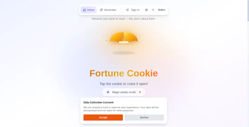 Fortune Cookie AI screenshot 1