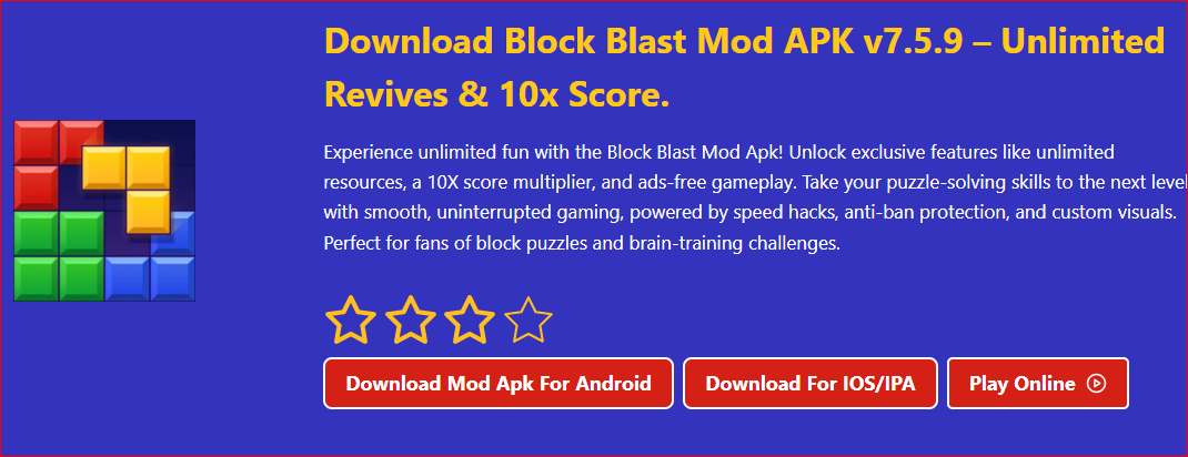 Block Blast - Main product screenshot demonstrating key features and user interface
