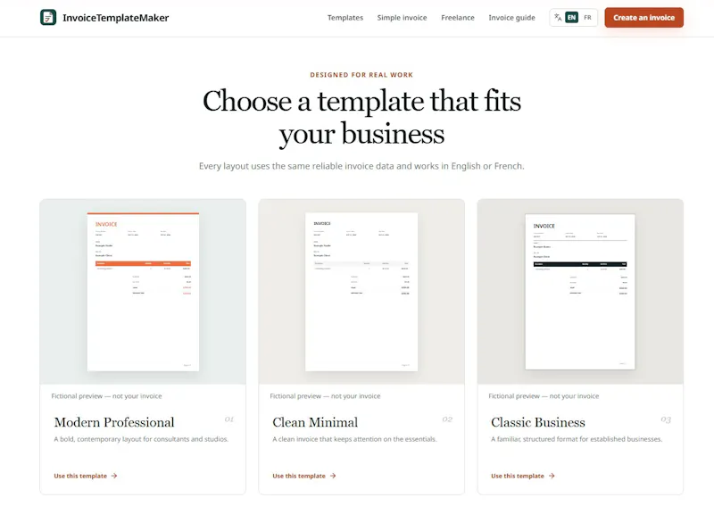Invoice Template Maker screenshot 1