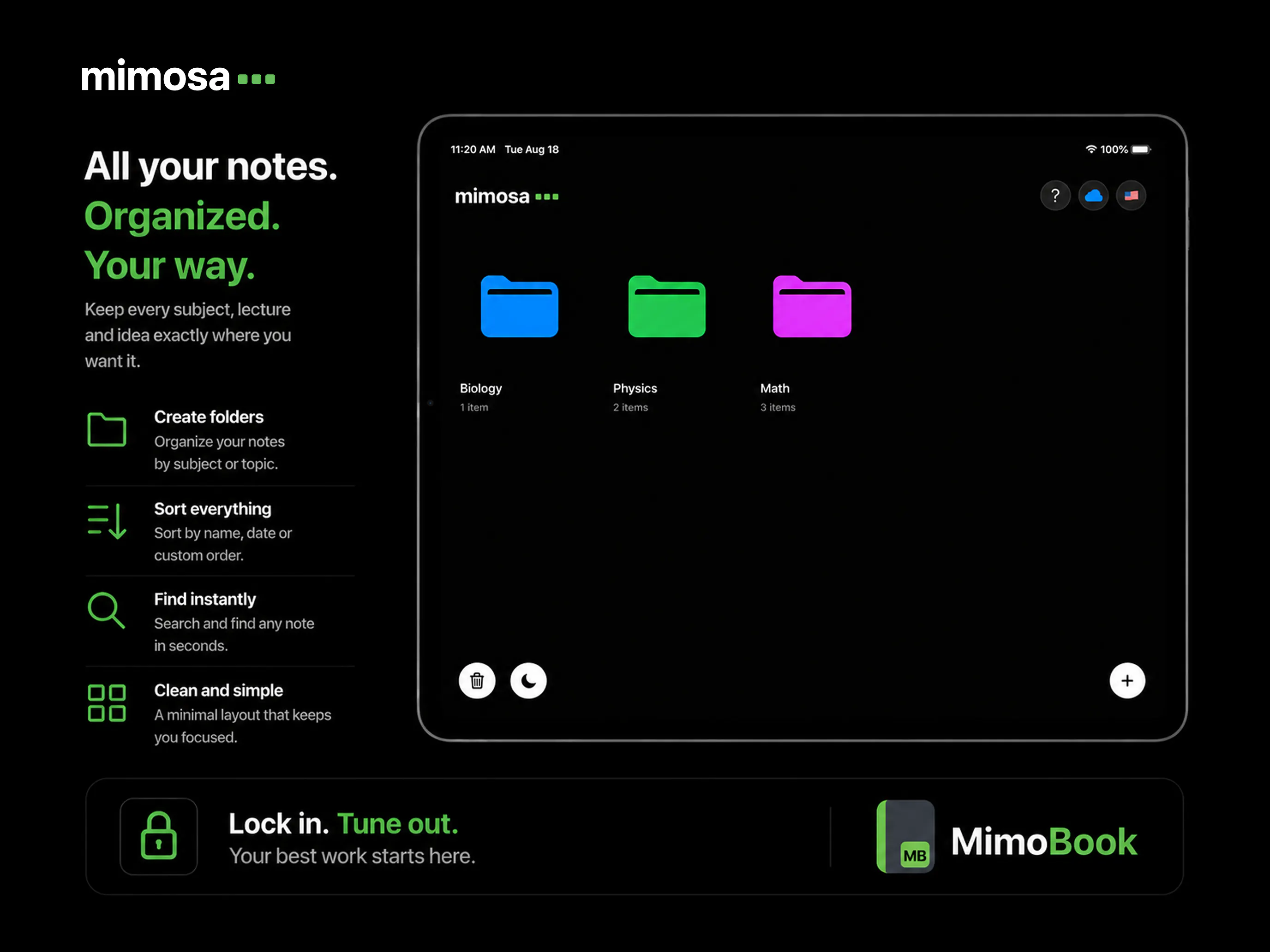 mimosa PDF screenshot