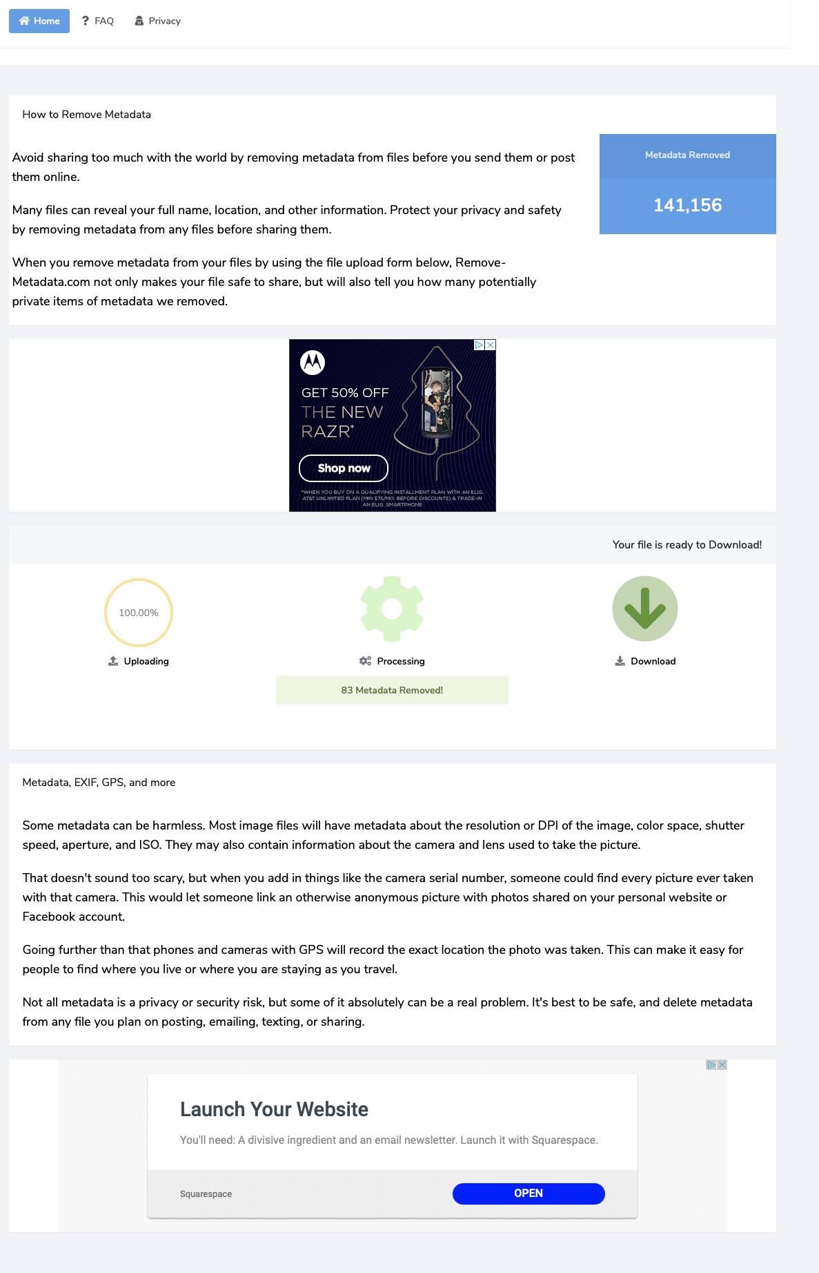 Remove Metadata gallery image