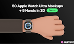 3D Apple Watch Ultra Mockups image