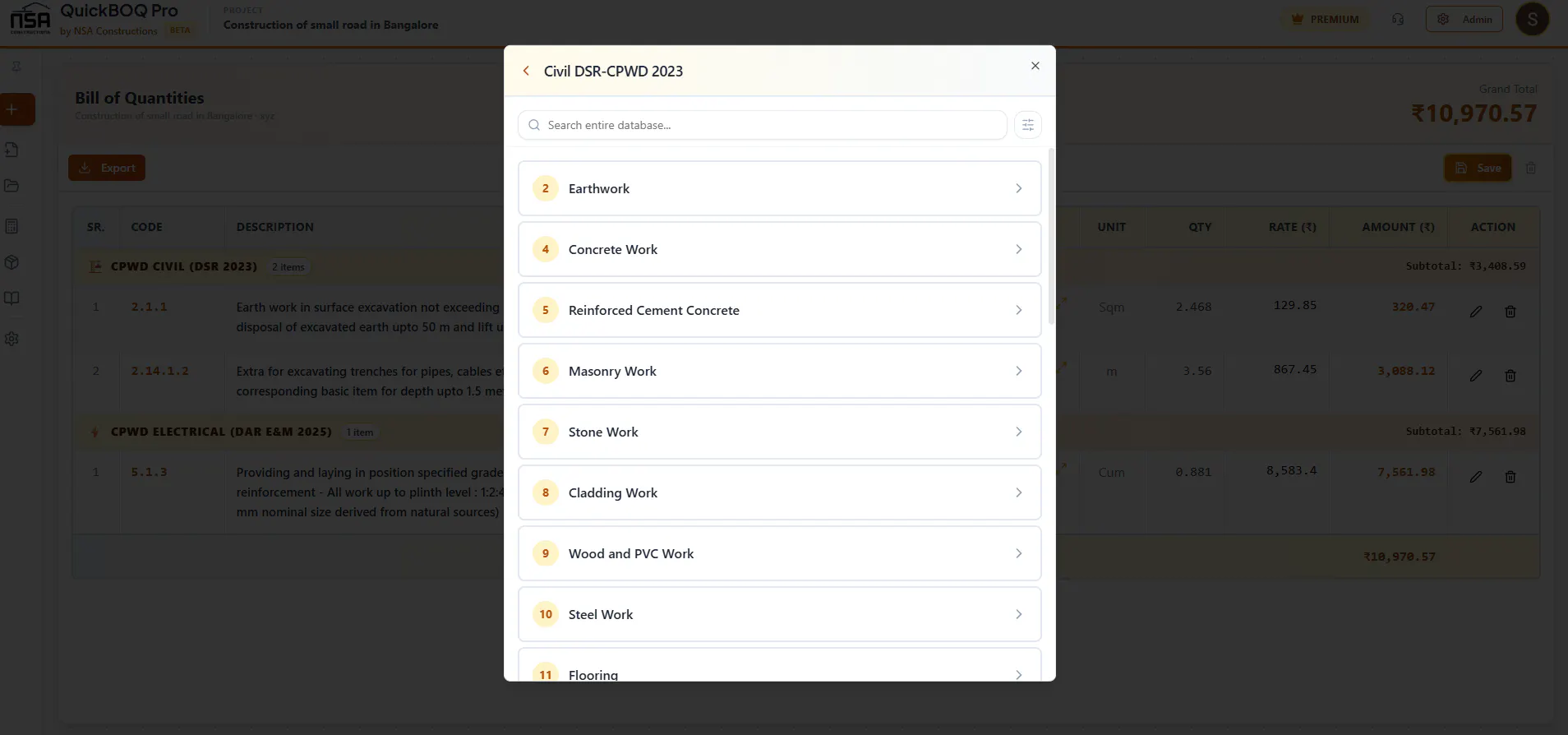QuickBOQ Pro gallery image