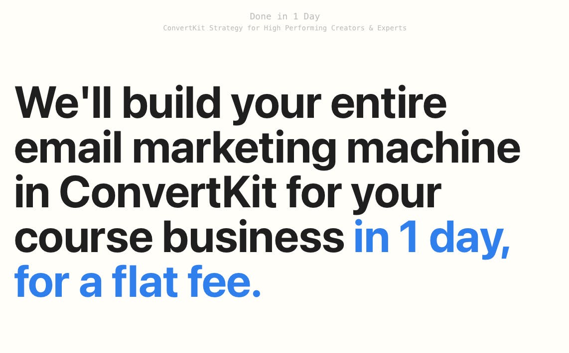 Done in 1-Day ConvertKit Funnels media 1