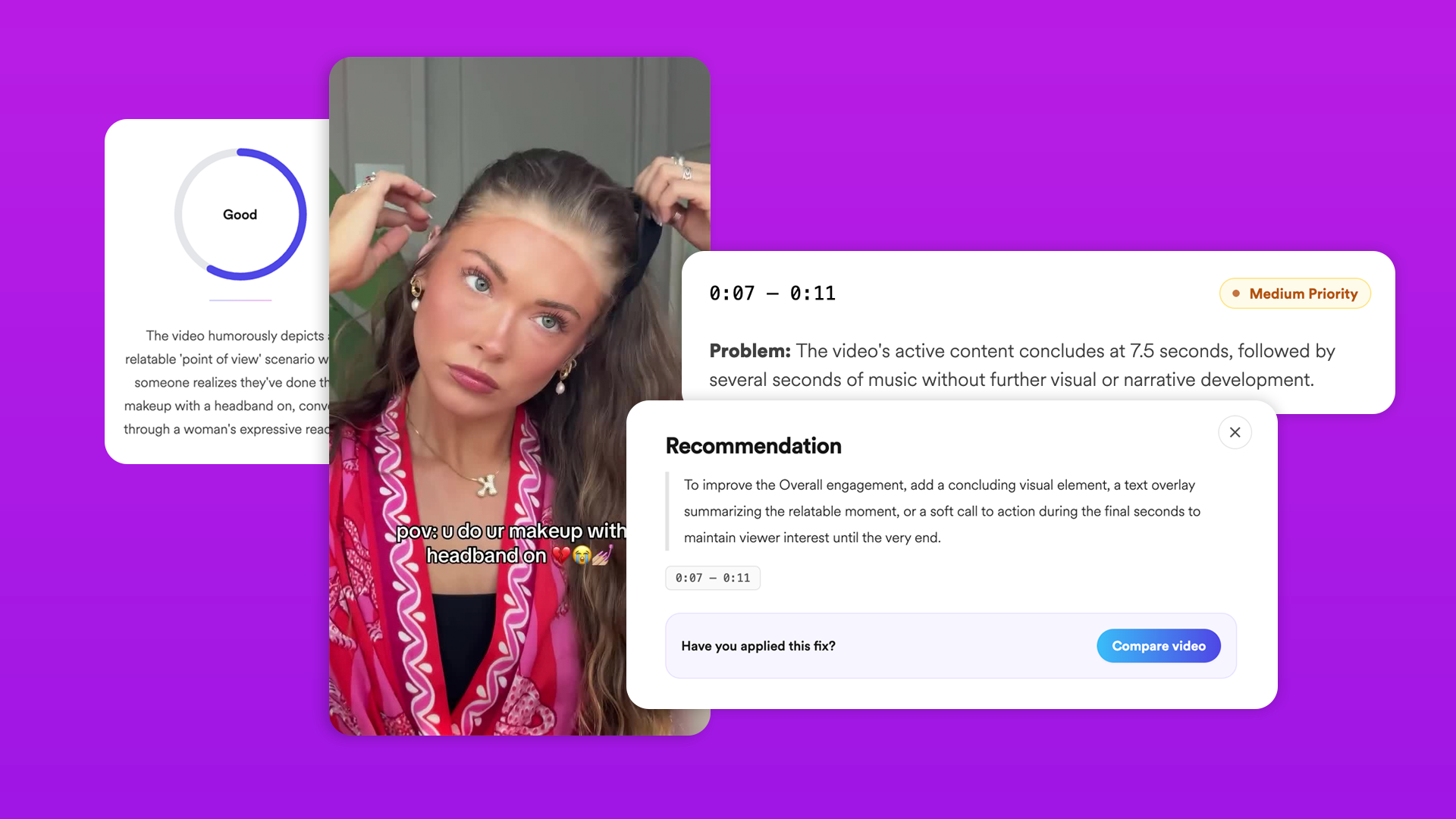 Média creaficco.com - Analyse vidéo AI - Téléchargez une vidéo → Obtenez des recommandations AI → Groous plus rapidement. 2