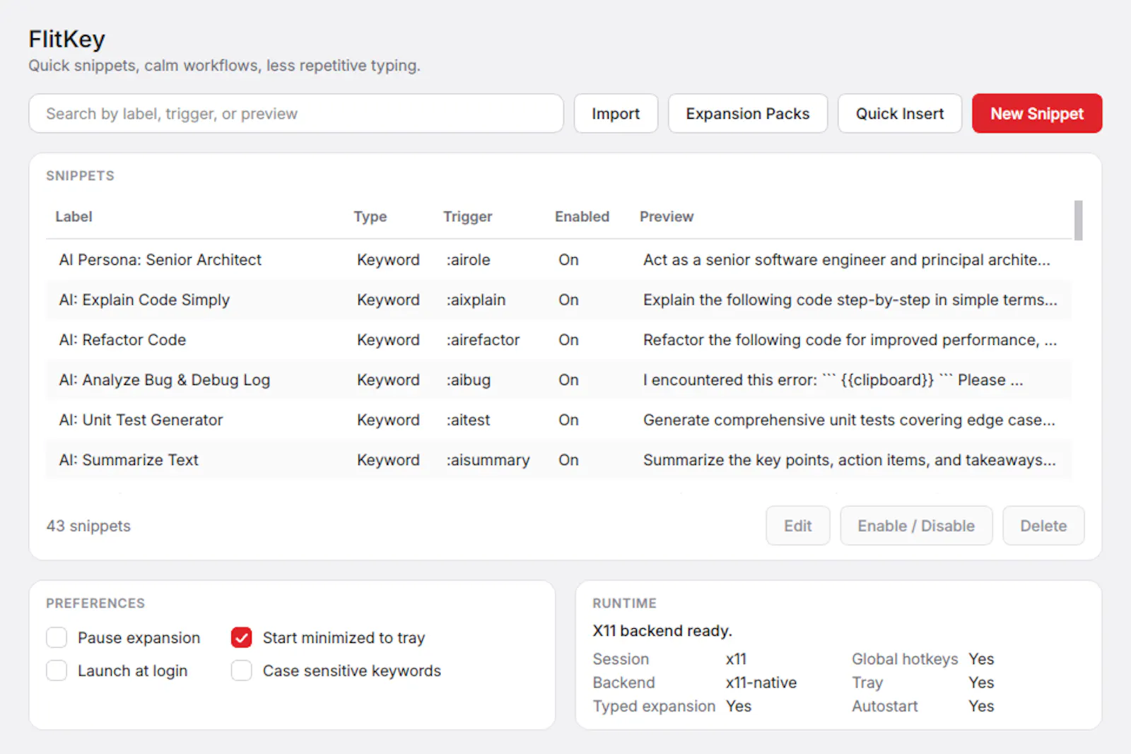 FlitKey Text Expander screenshot 5