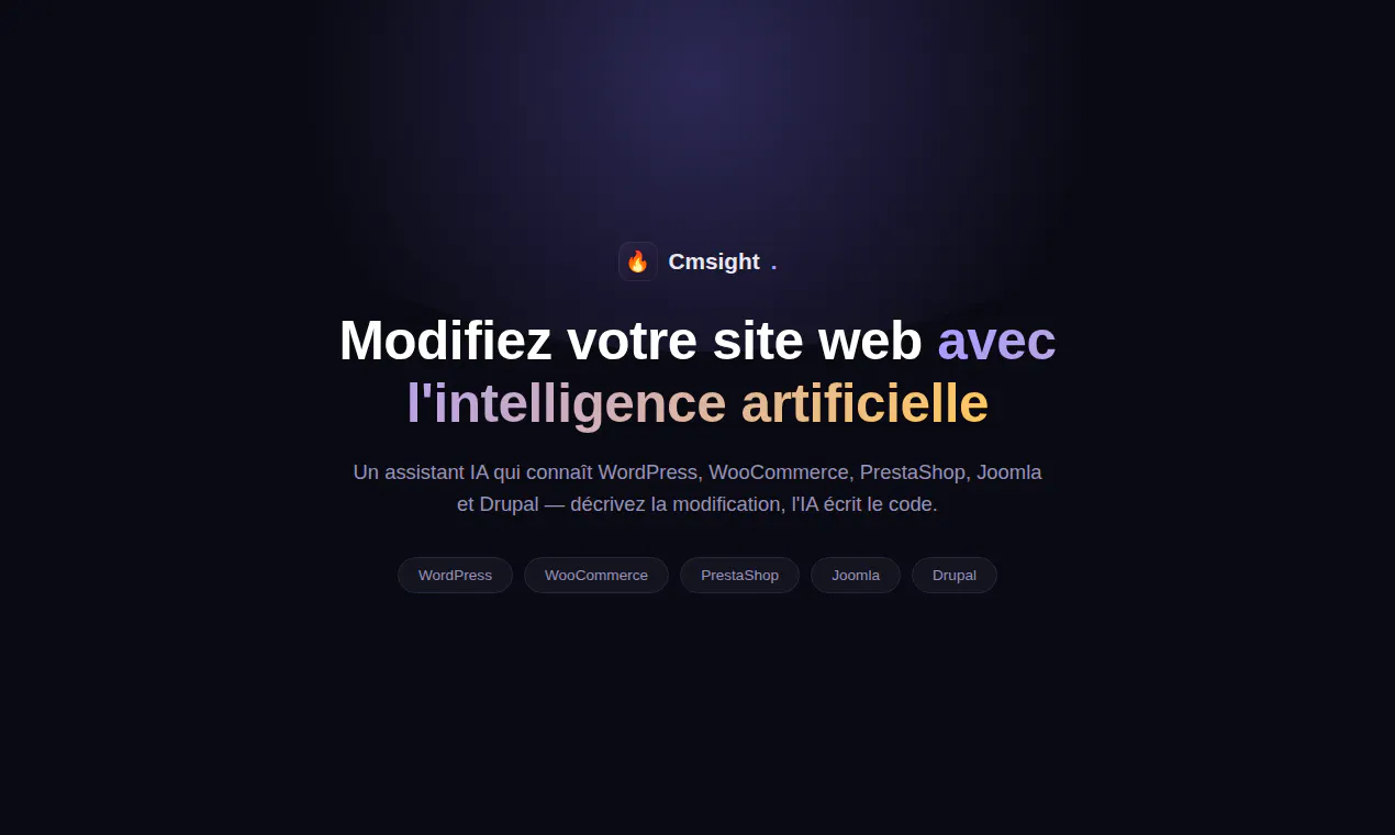 Cmsight — edit WordPress & more with AI gallery image