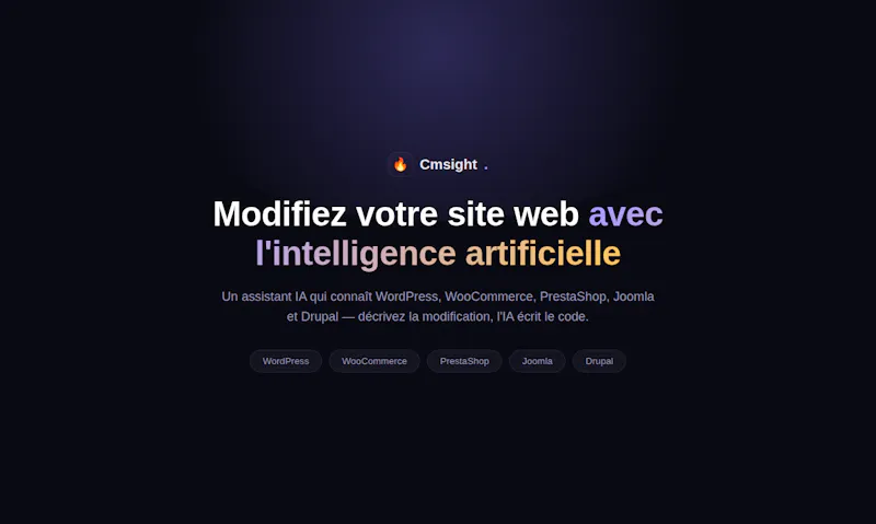 Cmsight — edit WordPress & more with AI screenshot 1