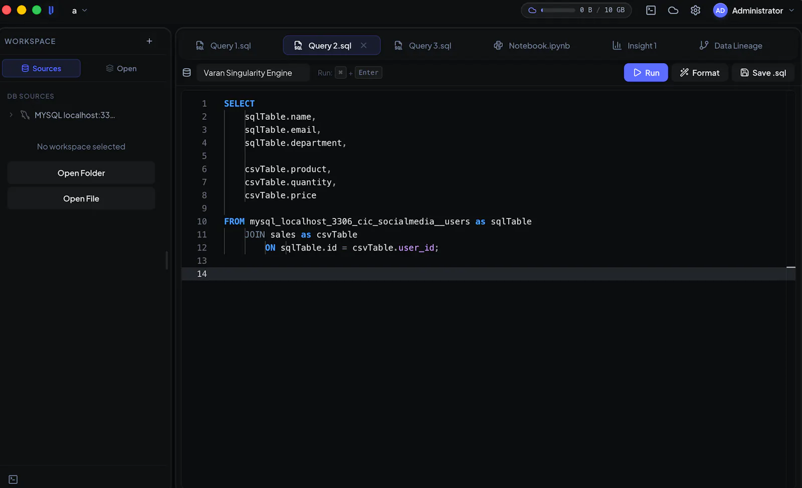 Varan screenshot 2