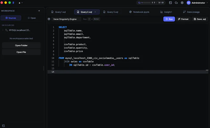 Varan screenshot 2
