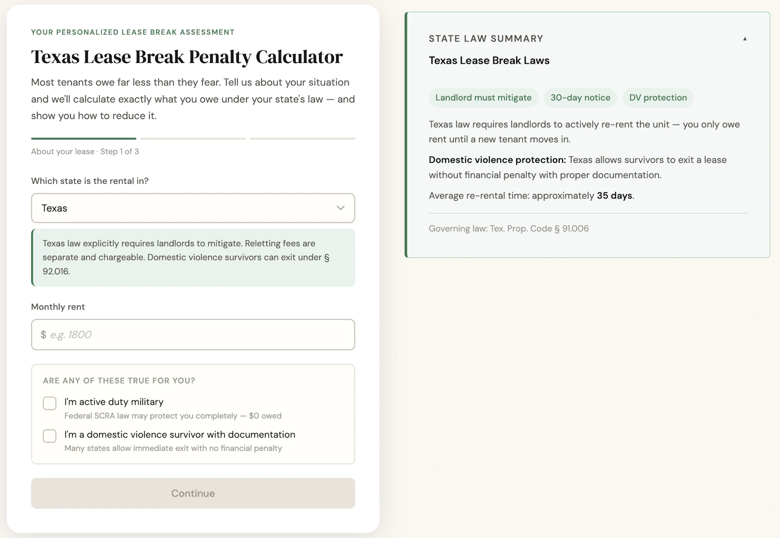 Lease Break Penalty Calculator screenshot 3