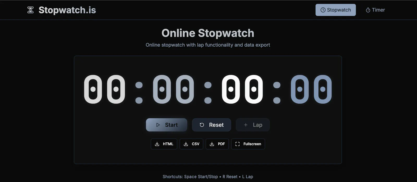 Stopwatch.is screenshot 2