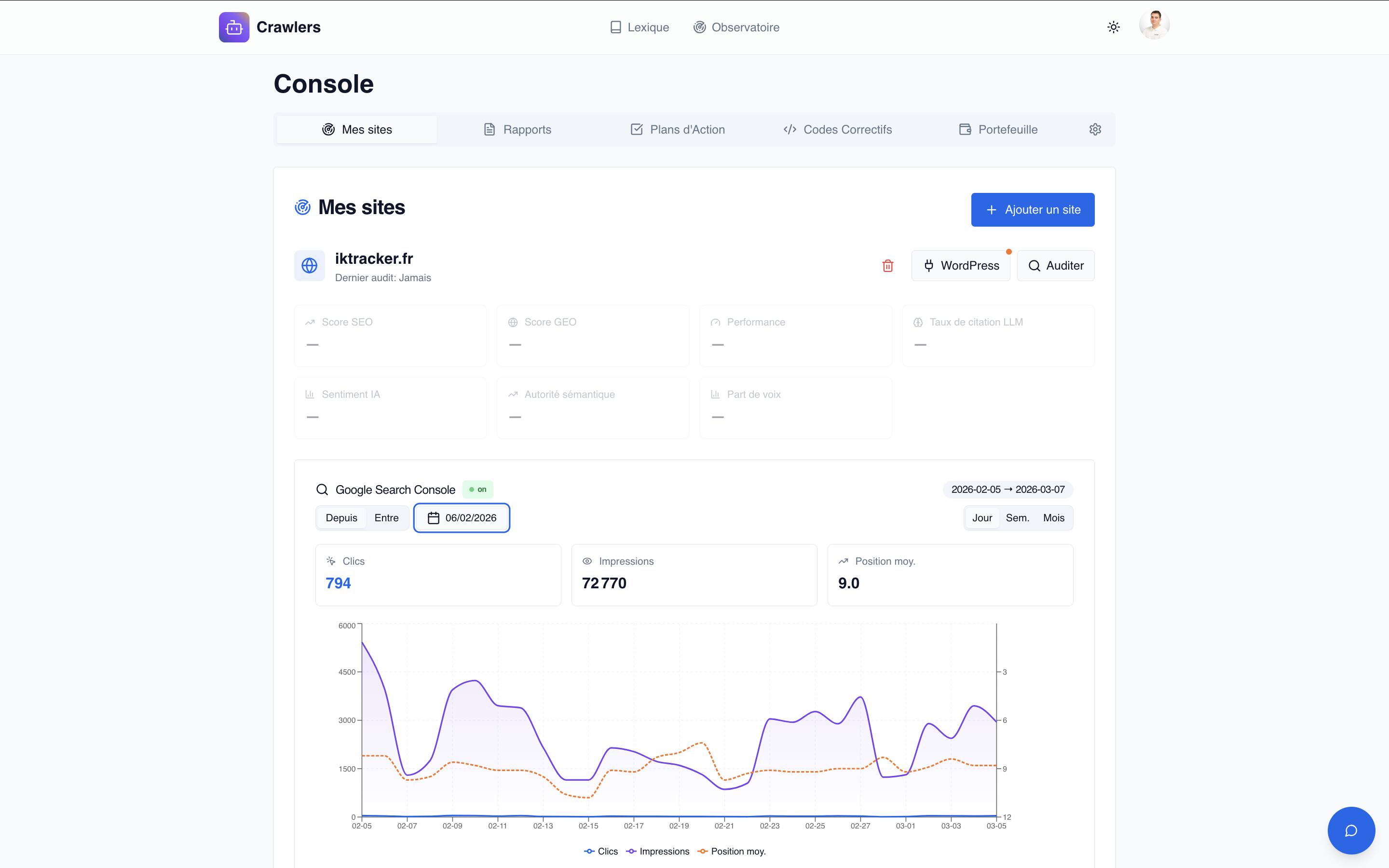 Crawlers.fr - Screenshot 2 showing product features and functionality