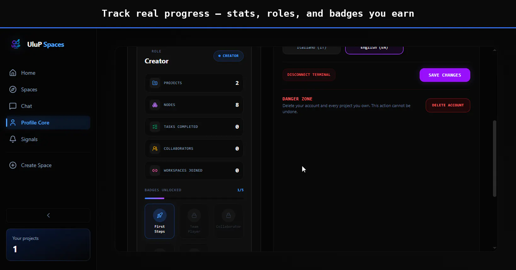 UluP Spaces screenshot