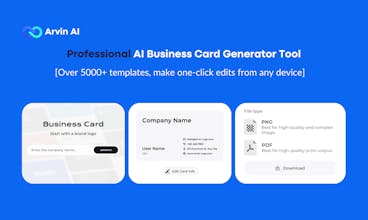 Arvin AI Business Card Generator gallery image