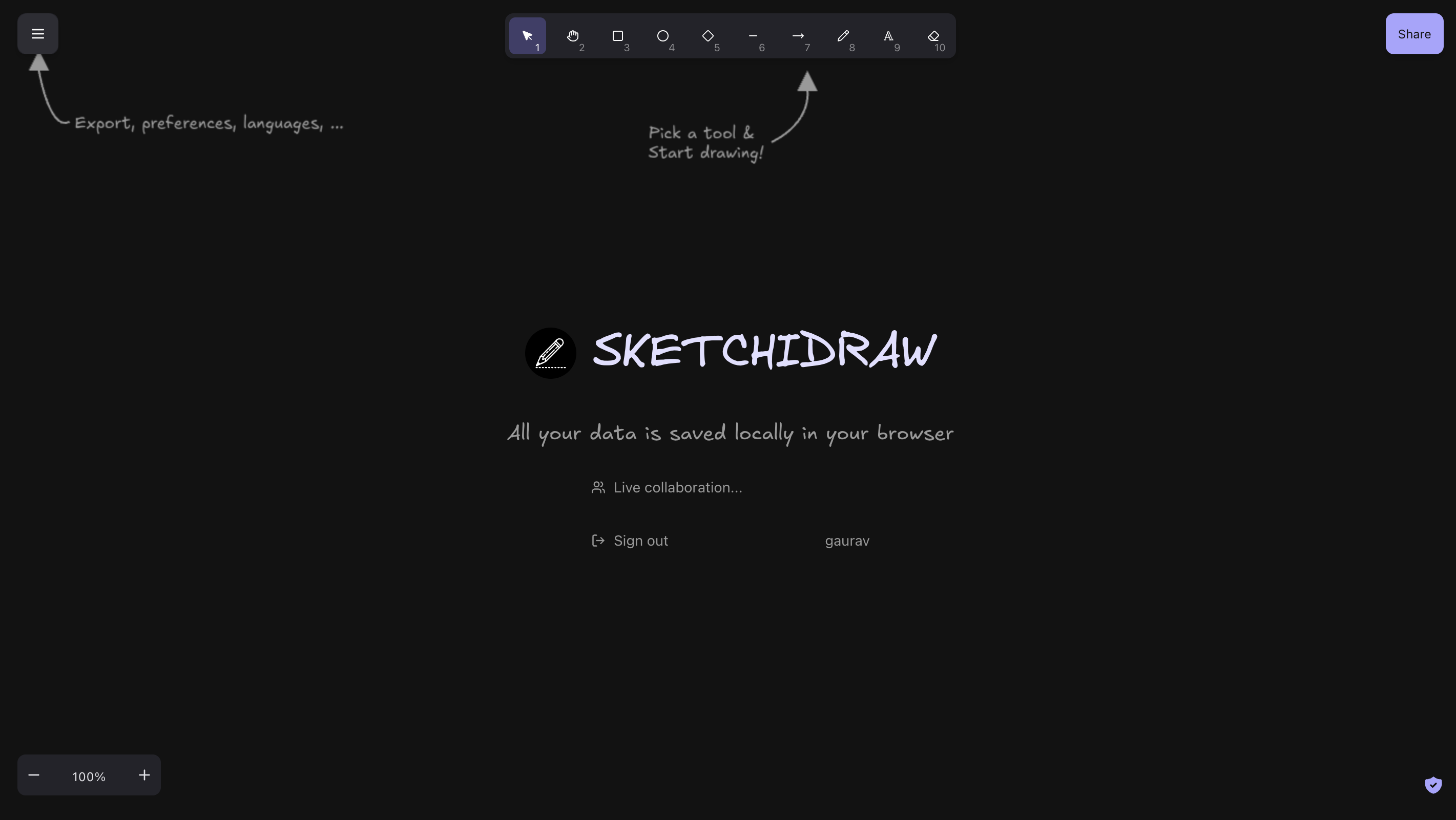 Sketchidraw - Lavagna collaborativa 👉 sicuro 👋 look e sensazione disegnati a mano media 5